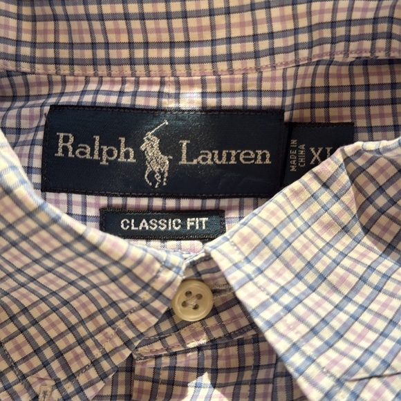 Ralph Lauren Blue Label Classic Fit Plaid Check Oxford Button Down Shirt Preppy - Picture 7 of 10